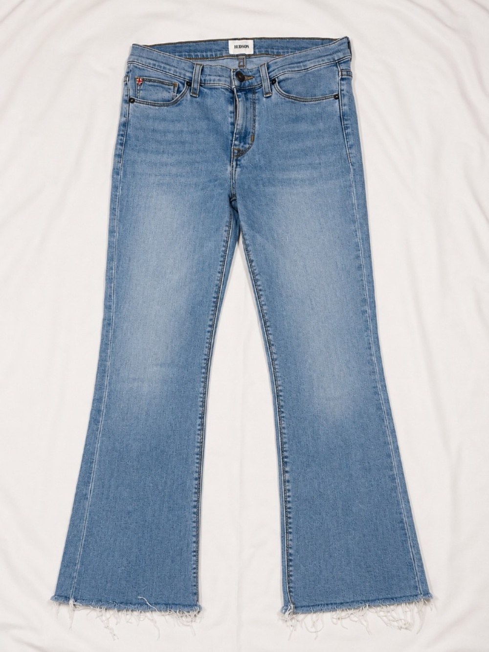 Hudson Jeans Love Bootcut Raw Hem Stretch Denim 26